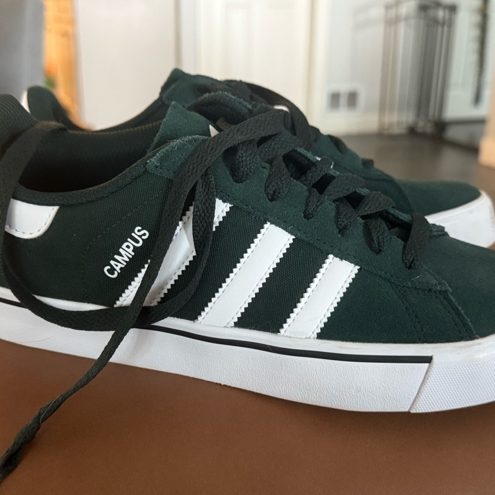Adidas Sneakers in Dark Green and White
